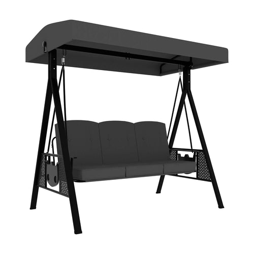 Patio Swing Chair with Canopy, Gray
