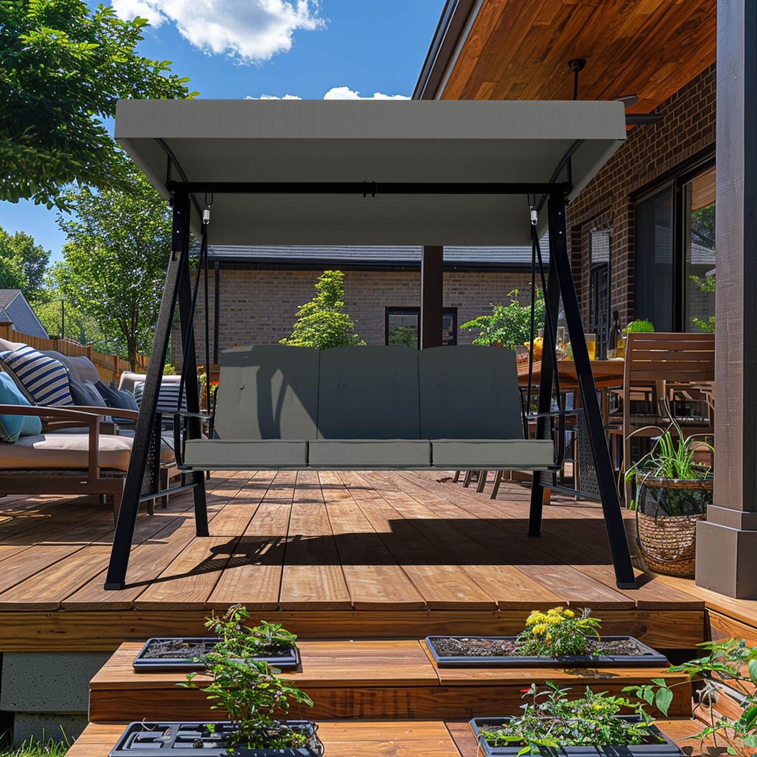 VEIKOUS Patio Swing Chair - Thumbnail 2