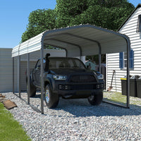 VEIKOUS  10’ X 15’ Steel Carport, eggshell