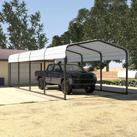 VEIKOUS  12’ X 20’ Steel Carport, eggshell