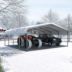 VEIKOUS Steel Carport, Eggshell