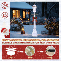 Easy assembly Christmas light post decorations