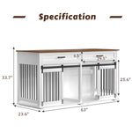 VEIKOUS Dog Crate End Table Large