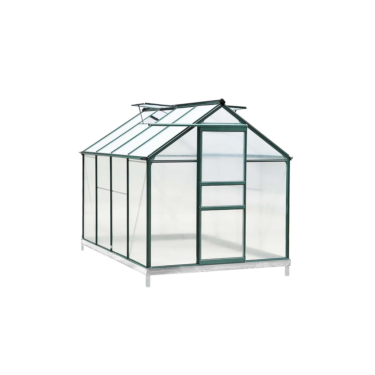 veikous VEIKOUS 6' x 8' Aluminum Greenhouse Kit for Outdoor, Walk-in Polycarbonate Garden Greenhouse for Plants in Winter with Heavy Duty Metal Frame -  veikous Greenhouses 599.99