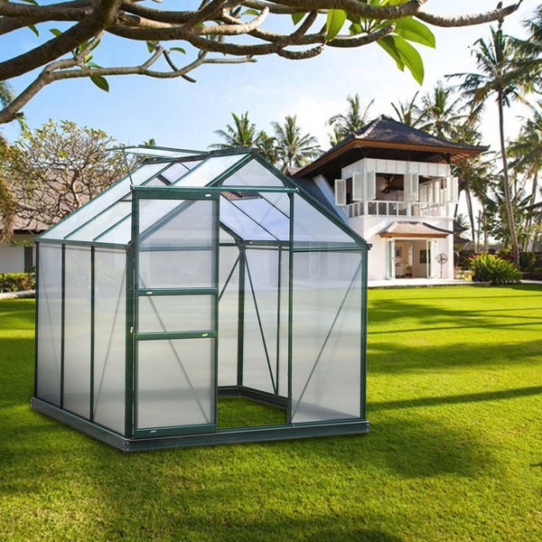 veikous VEIKOUS 6' x 8' Aluminum Greenhouse Kit for Outdoor, Walk-in Polycarbonate Garden Greenhouse for Plants in Winter with Heavy Duty Metal Frame -  veikous Greenhouses 599.99