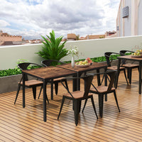  veikous 27.6" W Square Industrial Kitchen Dining Table for Small Spaces -  veikous Dining tables 119.99