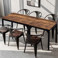  veikous 27.6" W Square Industrial Kitchen Dining Table for Small Spaces -  veikous Dining tables 119.99