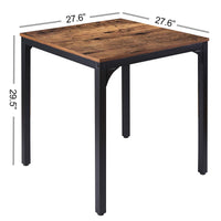  veikous 27.6" W Square Industrial Kitchen Dining Table for Small Spaces -  veikous Dining tables 119.99
